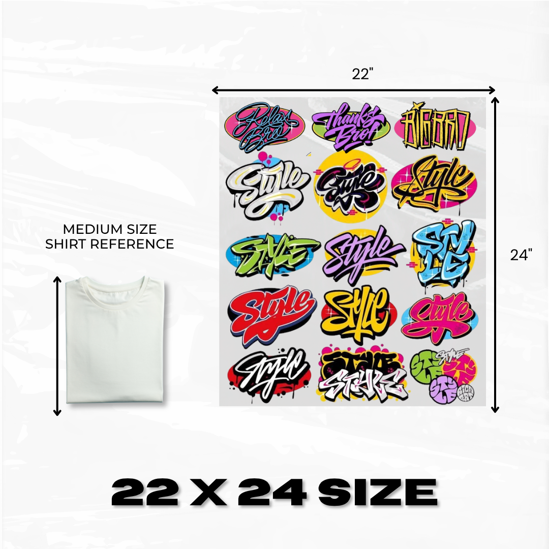 Small Sizes DTF Gang Sheet