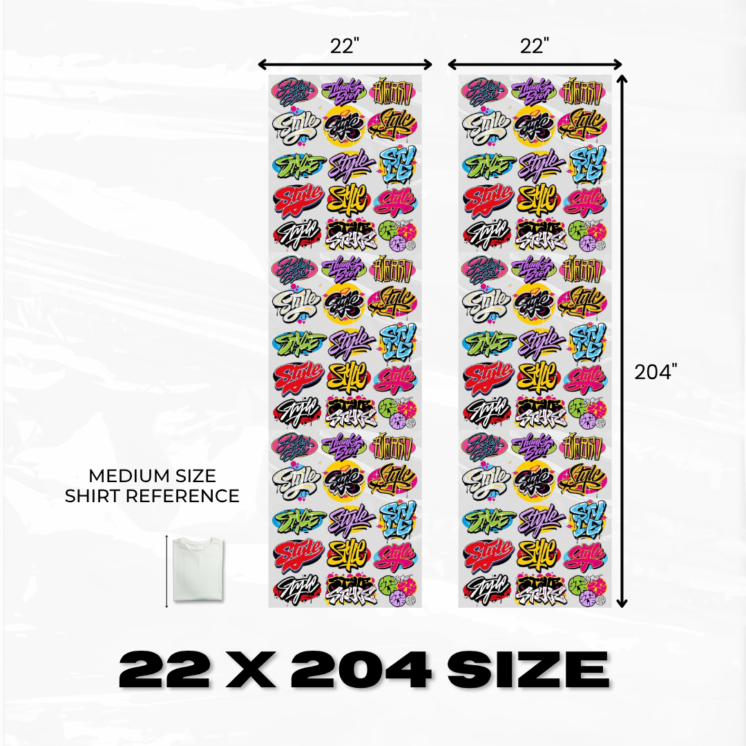 Large Sizes DTF Gang Sheet