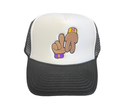 White & Black LA Muppet Trucker